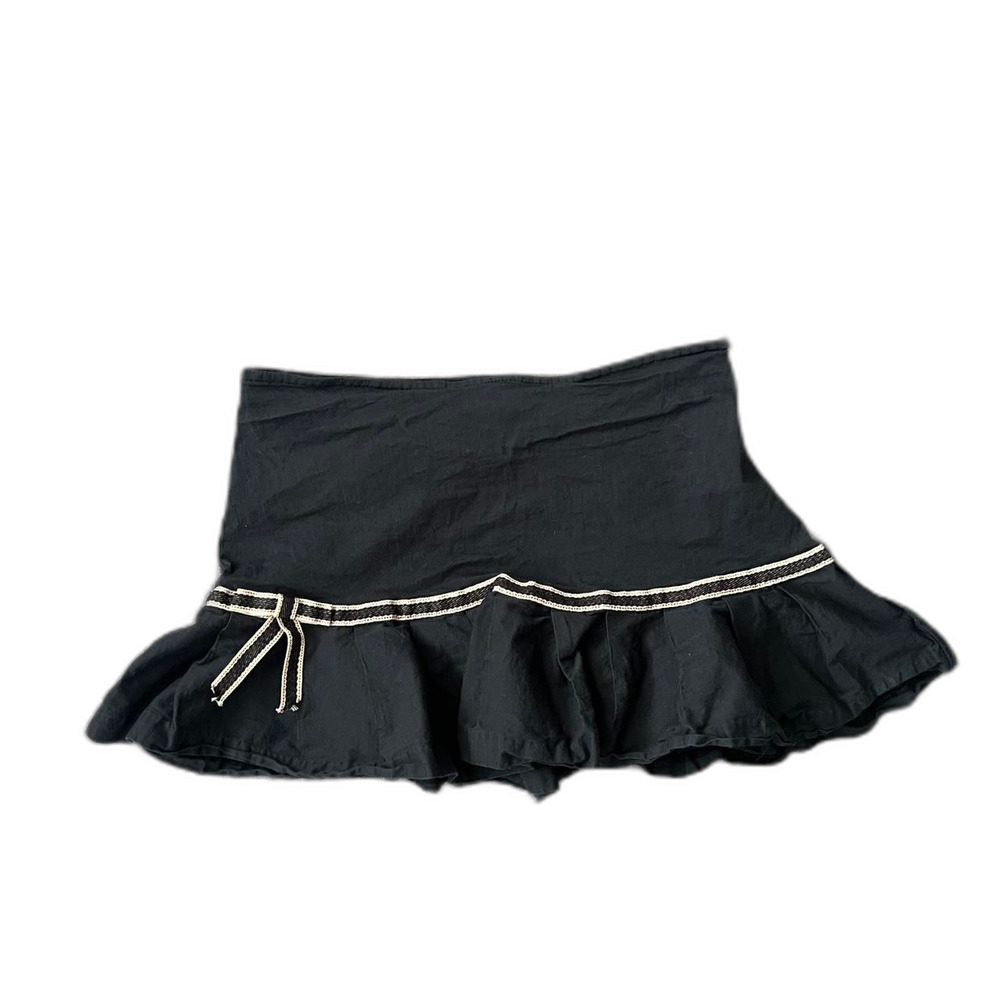 charlotte russe black mini skirt ruffle hem
